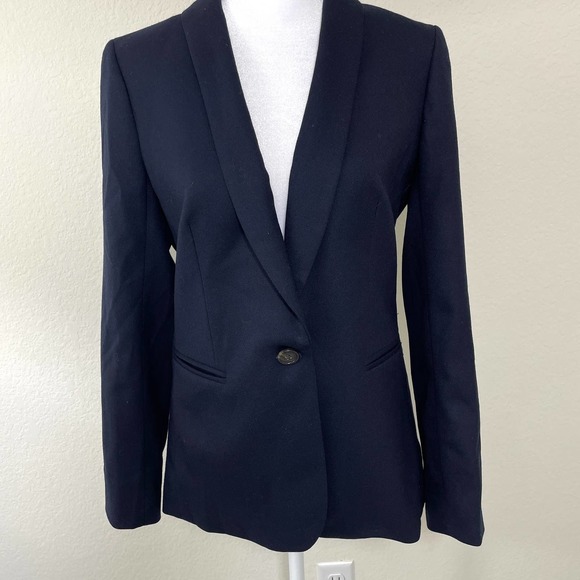 J. Crew Parke Blazer Jacket Wool Navy Blue Size 2 - Picture 5 of 14